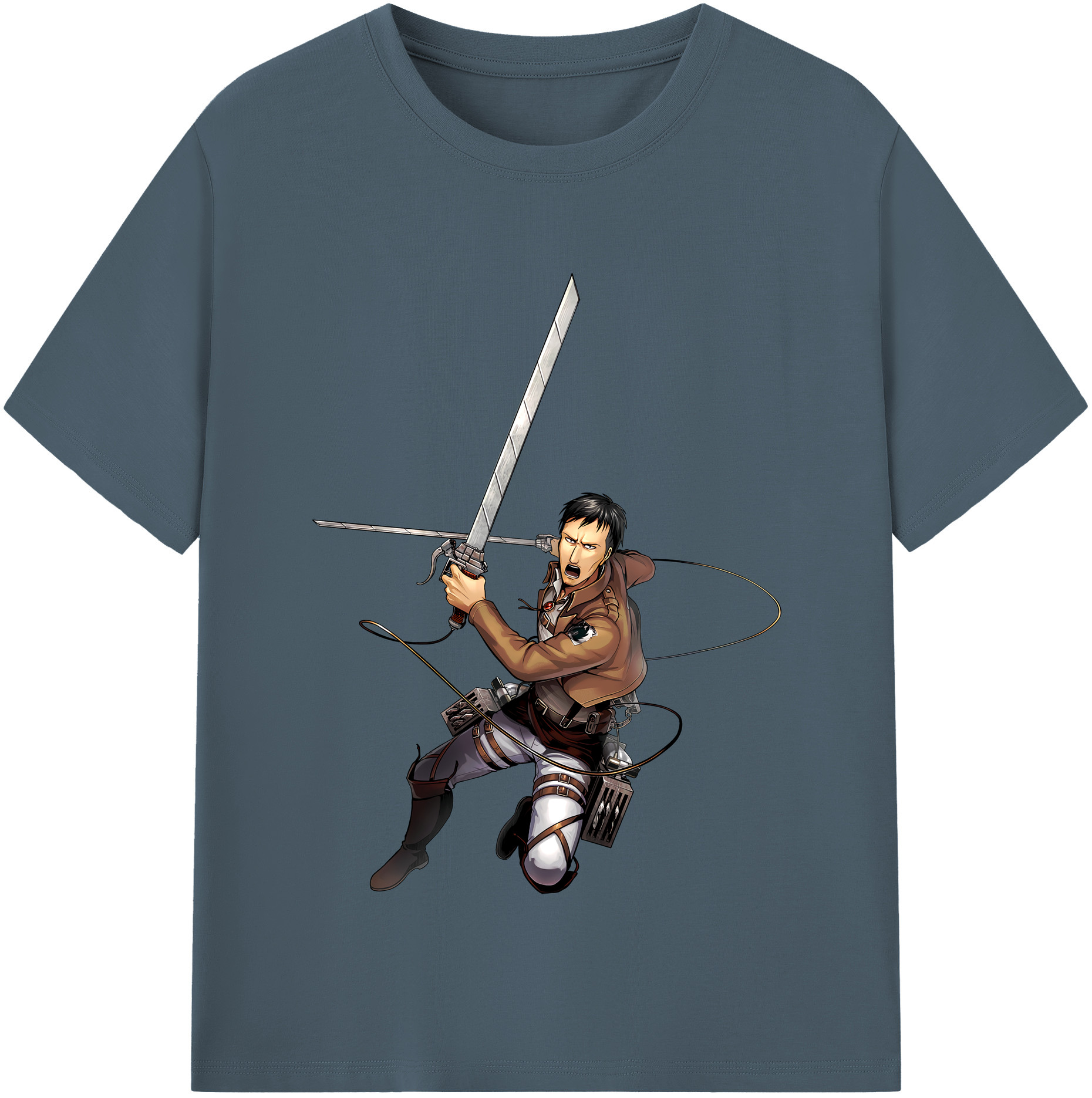 （画像用） 進撃の巨人 Attack on Titan 綿100％半袖Tシャツ（フロントプリント）